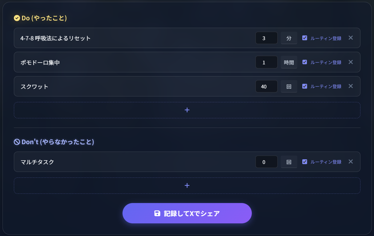 活動記録